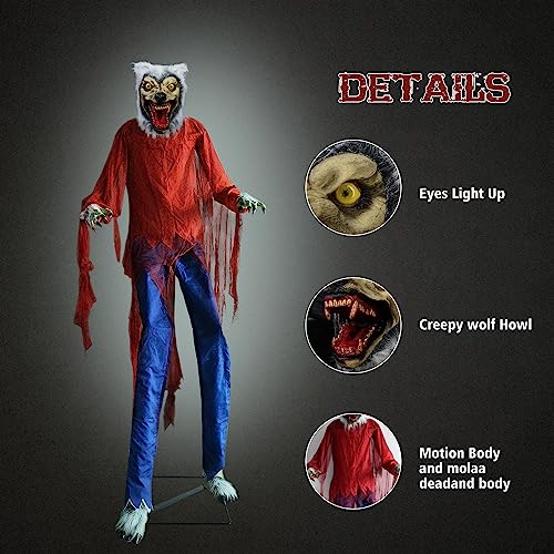 Large Animated Werewolf Prop with Light & Sound