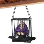 Glowing Talking Skeleton Prisoner in Electric Light-Up Cage