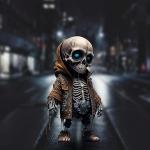 Mini Gothic Skeleton Figures for Halloween Decor