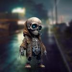 Mini Gothic Skeleton Figures for Halloween Decor