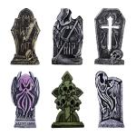 Set of 6 Graveyard Tombstone Yard Signs for Halloween