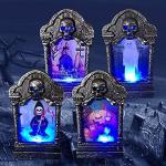 4 PCS LED Graveyard Tombstone Lights for Halloween
