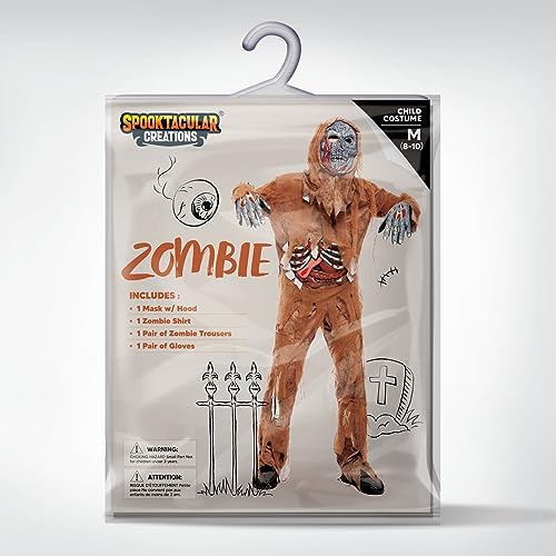 Child Boy Brown Zombie Costume for Halloween Dress-Up