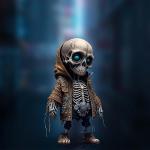 Mini Gothic Skeleton Figures for Halloween Decor