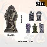 Set of 6 Graveyard Tombstone Yard Signs for Halloween
