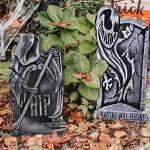 Set of 6 Graveyard Tombstone Yard Signs for Halloween