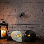 LED Skull Decorations - Black & White - 2PCS