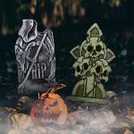 Set of 6 Graveyard Tombstone Yard Signs for Halloween