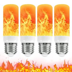 Flame Effect Light Bulb for Halloween Decor, 4 Modes