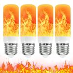 Flame Effect Light Bulb for Halloween Decor, 4 Modes