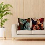 Frankenstein Couple Throw Pillow Set - Monster & Bride