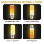 Flame Effect Light Bulb for Halloween Decor, 4 Modes