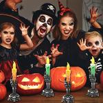 Halloween Skeleton Hands Candle Stake Lights - Set of 4