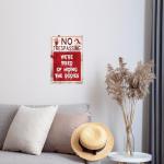 Ferillery Halloween Metal Tin Sign - No Trespassing