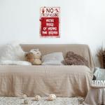 Ferillery Halloween Metal Tin Sign - No Trespassing