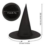 VEYLIN 2 Pack Black Witches Hat for Halloween