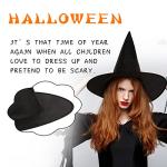 VEYLIN 2 Pack Black Witches Hat for Halloween