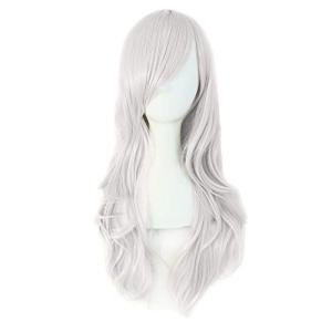 Long Silver Gray Curly Costume Wig - 28