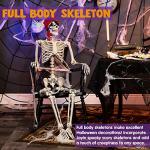 Realistic Poseable Life Size Skeleton Decoration for Halloween