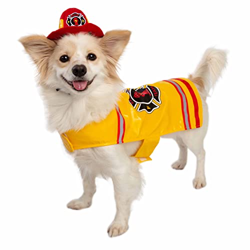 Dog Firefighter Costume - Funny Halloween Pet Outfit