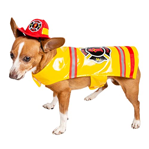 Dog Firefighter Costume - Funny Halloween Pet Outfit