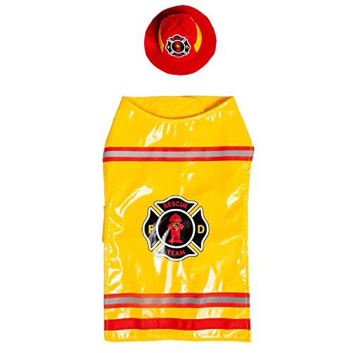 Dog Firefighter Costume - Funny Halloween Pet Outfit