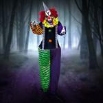 5ft 9in Animatronic Evil Clown - Halloween Decoration