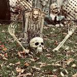 Realistic Skeleton Stakes Halloween Decor for Garden