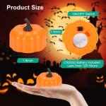ORIA Pumpkin Tea Lights, 12 Pack for Halloween décor