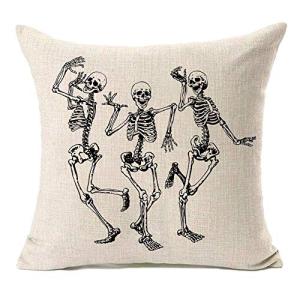 Halloween Skull Pillowcase, Home Decor, 45x45cm