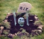 Realistic Skeleton Stakes Halloween Decor for Garden