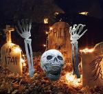 Realistic Skeleton Stakes Halloween Decor for Garden
