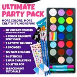 Kids Blue Squid Face Painting Kit - 24 Colors