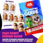 Kids Blue Squid Face Painting Kit - 24 Colors