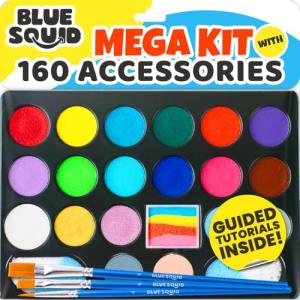 Kids Blue Squid Face Painting Kit - 24 Colors