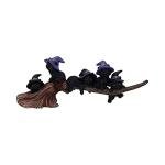 Witches' Black Cat Broomstick Figurine, 27.5cm