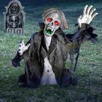 Motion-Activated Zombie Groundbreaker Halloween Decoration