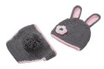 Grey Rabbit Crochet Costume for Newborns