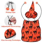 POPETPOP Dog Wizard Costume with Witch Hat - Halloween Apparels