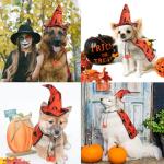 POPETPOP Dog Wizard Costume with Witch Hat - Halloween Apparels