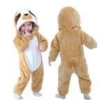 Sloth Cartoon Animal Hooded Pajamas for Infants
