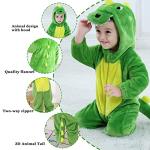 Green Dinosaur Hooded Romper for Kids