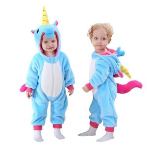 Unicorn Hooded Onesie for Toddlers Ages 4-5