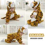 Baby Tiger Hooded Cartoon Onesie Romper