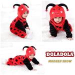 Ladybug Hooded Baby Animal Jumpsuit Outfit