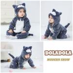 Cute Black Cat Hooded Baby Onesie 0-3 Months