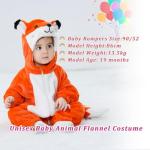 Fox Baby Animal Onesie Pajamas Halloween Costume