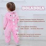 Pink Dinosaur Hooded Baby Jumpsuit for Toddlers