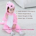 Pink Dinosaur Hooded Baby Jumpsuit for Toddlers