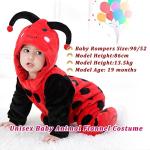 Ladybug Hooded Baby Animal Jumpsuit Outfit